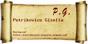 Petrikovics Gizella névjegykártya
